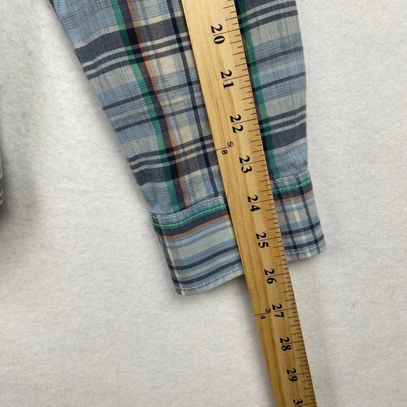 G.H.Bass & Co. Men's Size M Fitted Plaid Long Sleeve Button Down Shirt‎ Cotton - Picture 7 of 8